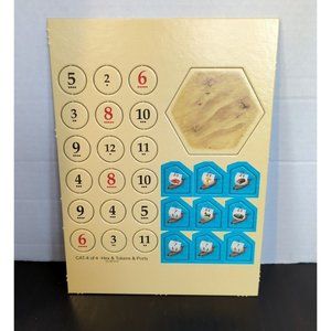 Settlers Catan Replacement Pieces - UNPUNCHED Hex & Tokens & Ports NEW